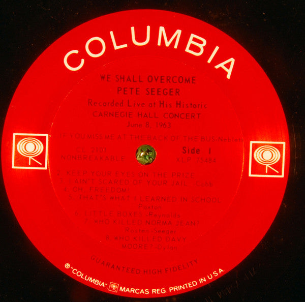 Pete Seeger : We Shall Overcome (LP, Album, Mono)