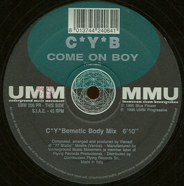 C*Y*B : Come On Boy (12")