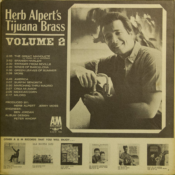 Herb Alpert & The Tijuana Brass : Volume 2 (LP, Album)