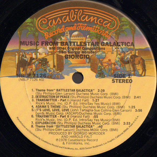 Giorgio Moroder : Music From "Battlestar Galactica" And Other Original Compositions (LP, Album, P/Mixed)