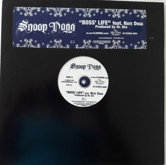 Snoop Dogg : Boss' Life (12", Promo)