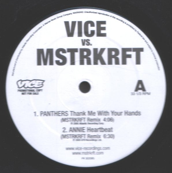 Various : Vice Vs. MSTRKRFT (12", Promo)