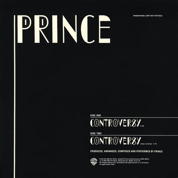 Prince : Controversy (12", Promo)