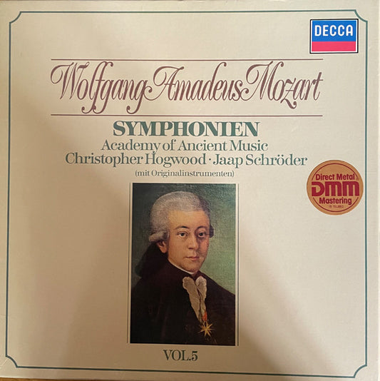 Wolfgang Amadeus Mozart - The Academy Of Ancient Music, Jaap Schröder, Christopher Hogwood : Symphonien - Vol.5 (3xLP, Album + Box, Album)