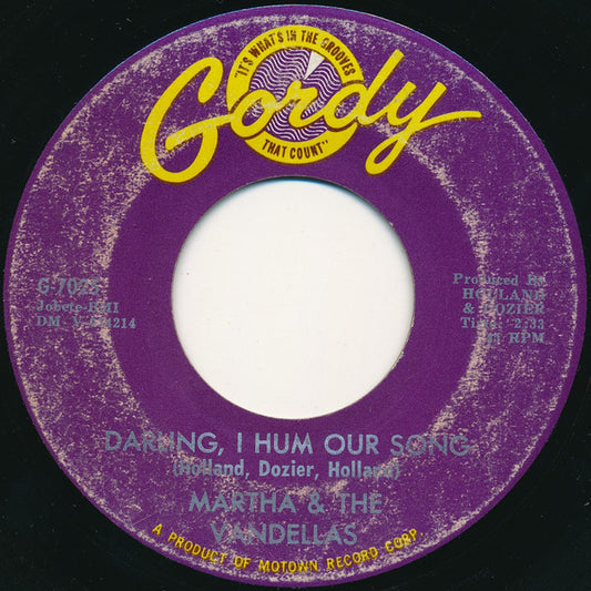 Martha Reeves & The Vandellas : Quicksand / Darling, I Hum Our Song (7", Single, Ame)