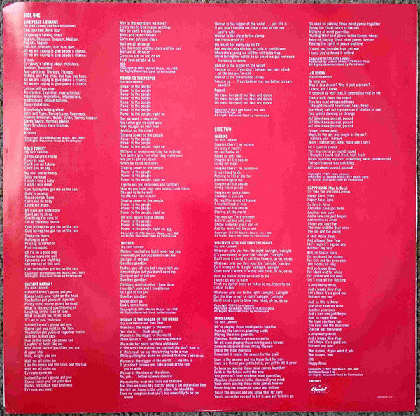 John Lennon / The Plastic Ono Band : Shaved Fish (LP, Comp, RP, Win)