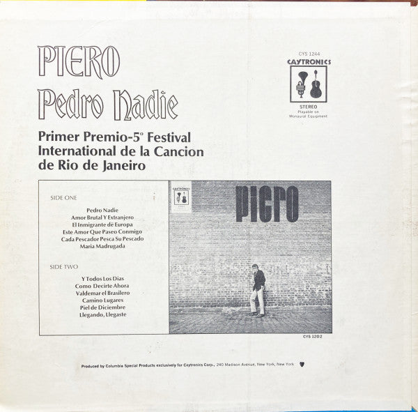 Piero (7) : Pedro Nadie (LP, Album)