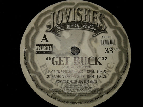 Jovishes : Get Buck (12")