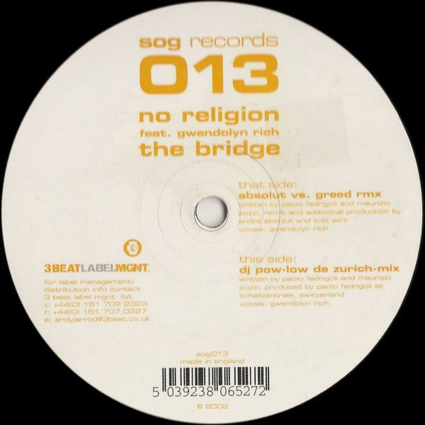 No Religion : The Bridge (12")