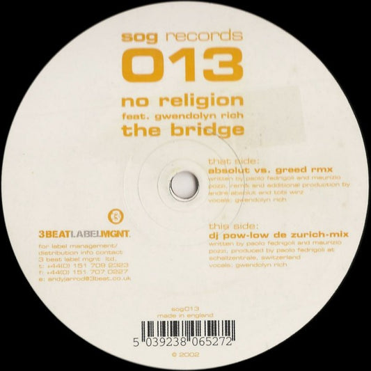 No Religion : The Bridge (12")