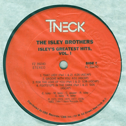 The Isley Brothers : Isley's Greatest Hits, Vol. 1 (LP, Comp, Pit)