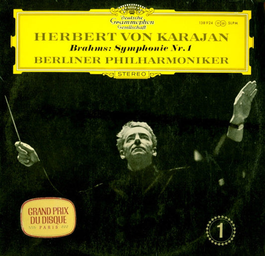 Johannes Brahms, Herbert von Karajan, Berliner Philharmoniker : Symphonie Nr. 1 C-Moll Op. 68 (LP, RE)