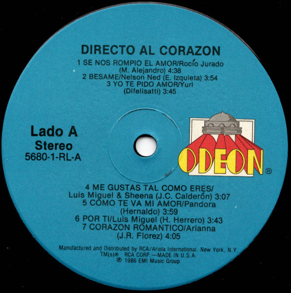 Various : Directo Al Corazon - 14 Exitos (LP, Album, Comp)