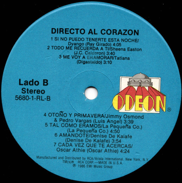 Various : Directo Al Corazon - 14 Exitos (LP, Album, Comp)