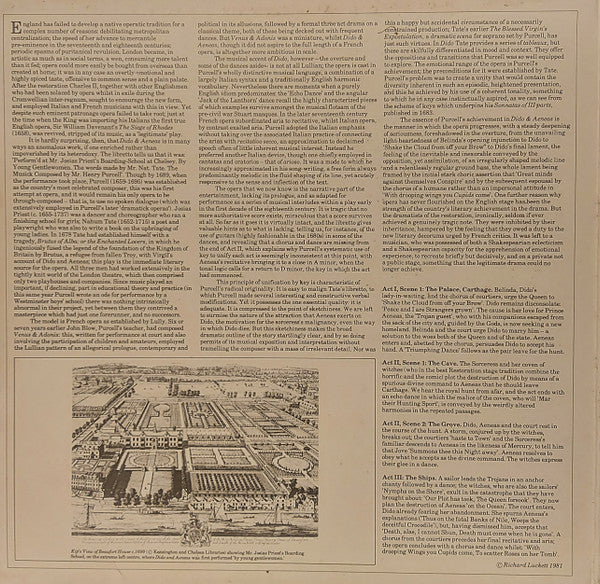 Henry Purcell - Emma Kirkby • Judith Nelson • David Thomas (9), Taverner Choir • Taverner Players, Andrew Parrott : Dido & Aeneas (LP)