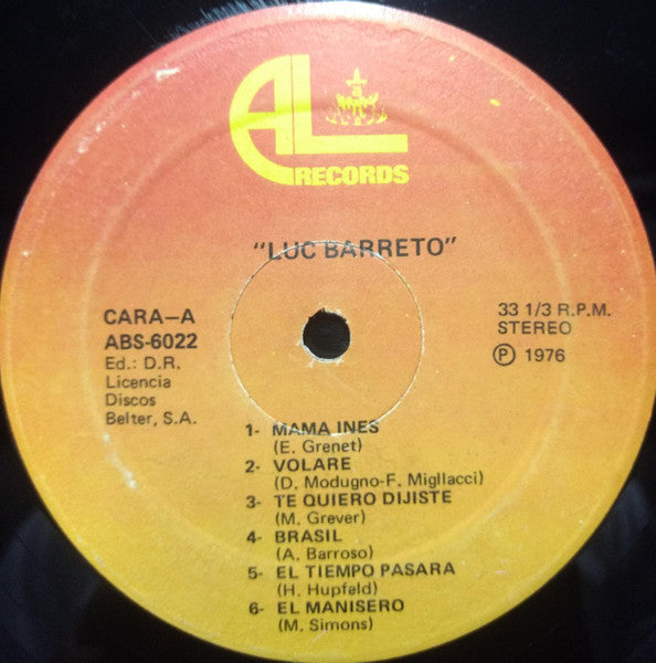 Luc Barreto : Luc Barreto  (LP, Comp)
