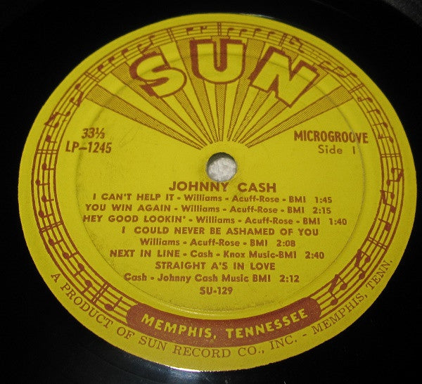 Johnny Cash : Sings Hank Williams (LP, Comp, Mono)