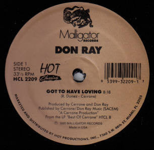 Don Ray : Got To Have Loving / Standing In The Rain (12", RE, Gol)