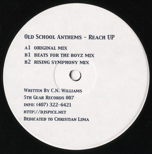 Clifford N Williams : Old School Anthems - Reach Up (12")