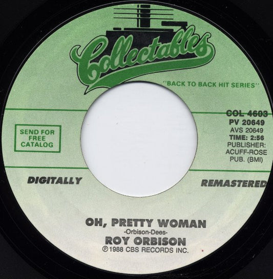 Roy Orbison : Oh, Pretty Woman / Mean Woman Blues (7", Single, RM, Styrene)