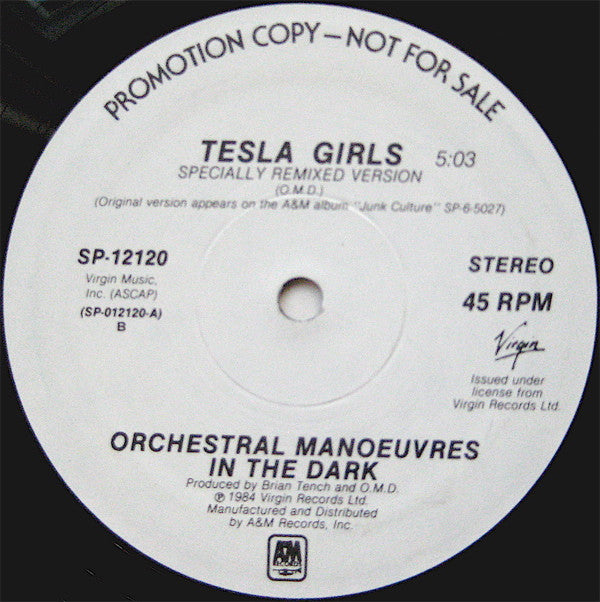 Orchestral Manoeuvres In The Dark : Tesla Girls (12", Promo)