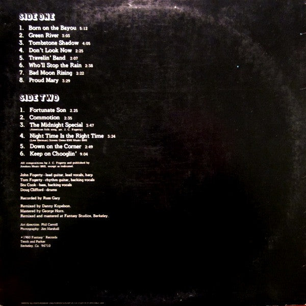 Creedence Clearwater Revival : The Concert (LP, Album, RE)