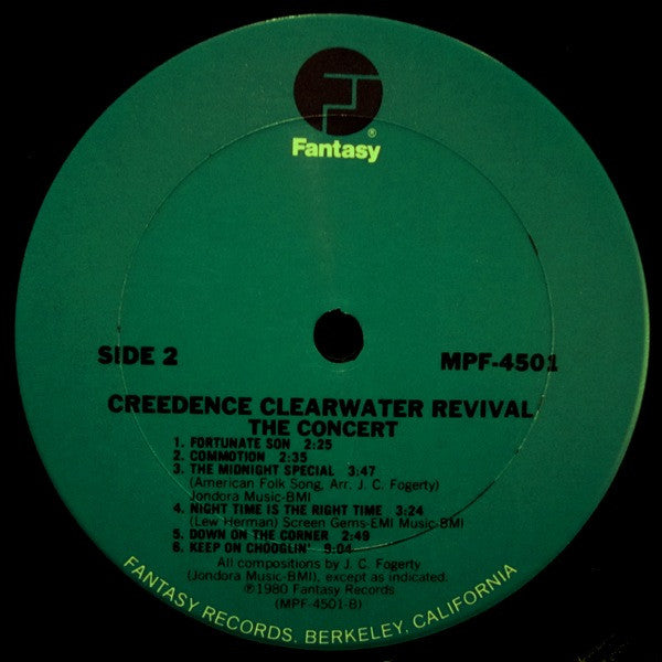 Creedence Clearwater Revival : The Concert (LP, Album, RE)