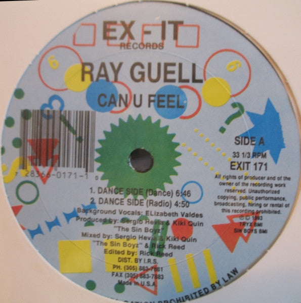 Ray Guell : Can U Feel (12")