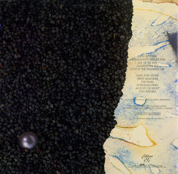 Harold Budd / Brian Eno With Daniel Lanois : The Pearl (LP, Album)