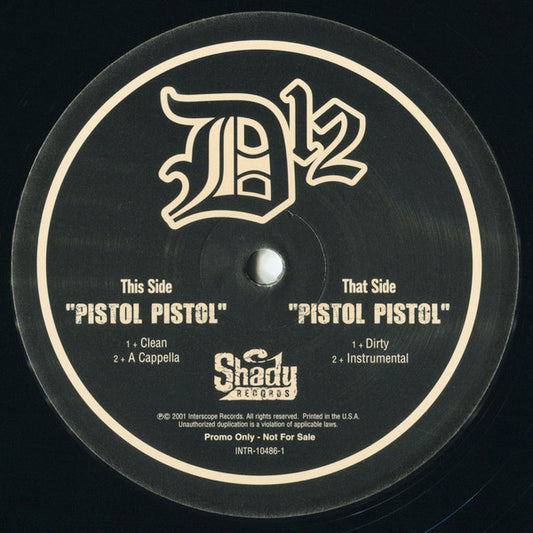 D12 - Pistol Pistol vinyl record, 12" (Mint (M)) | Lulo Records