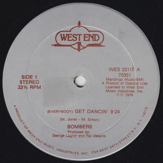 Bombers : (Everybody) Get Dancin' (12", Single)