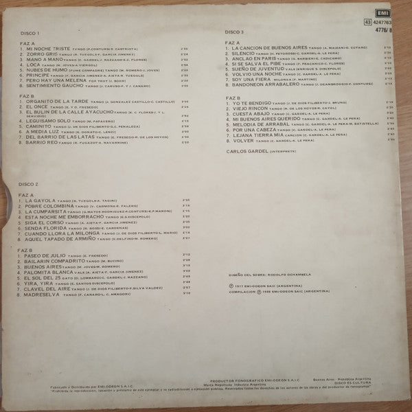 Carlos Gardel : Carlos Gardel Selección 50 aniversario (3xLP, S/Sided, Comp)