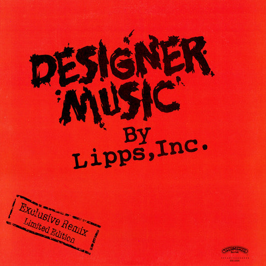 Lipps, Inc. : Designer Music (Exclusive Remix) (12", Ltd, 26 )