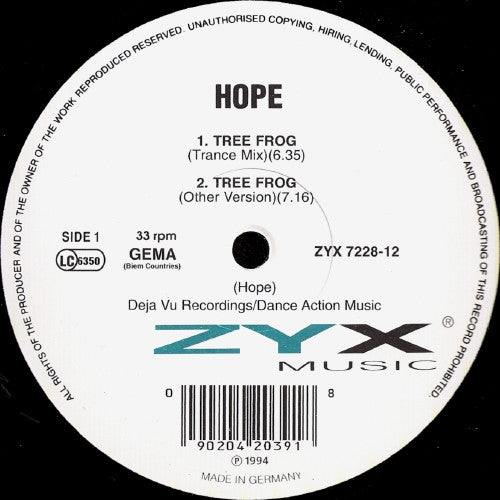 Hope : Tree Frog (12")