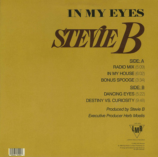 Stevie B - In My Eyes vinyl record, 12" (Very Good (VG)) | Lulo Records