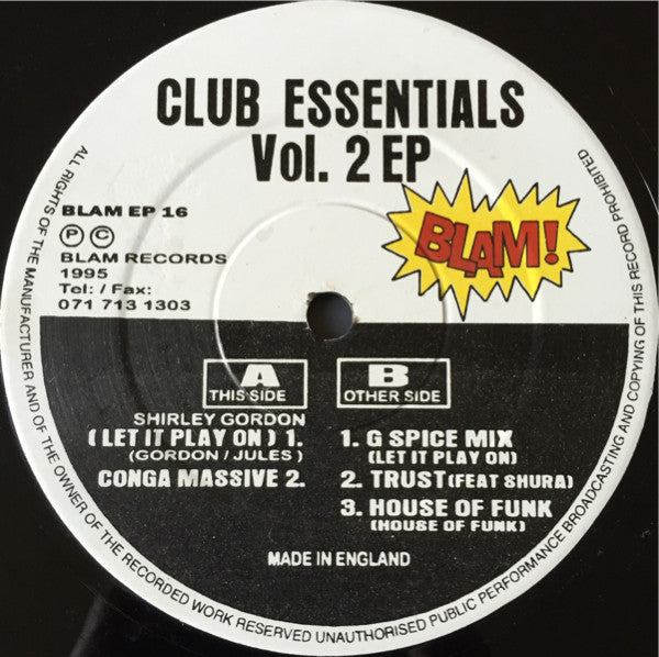 Shirley Gordon : Club Essentials Vol. 2 EP (12", EP)