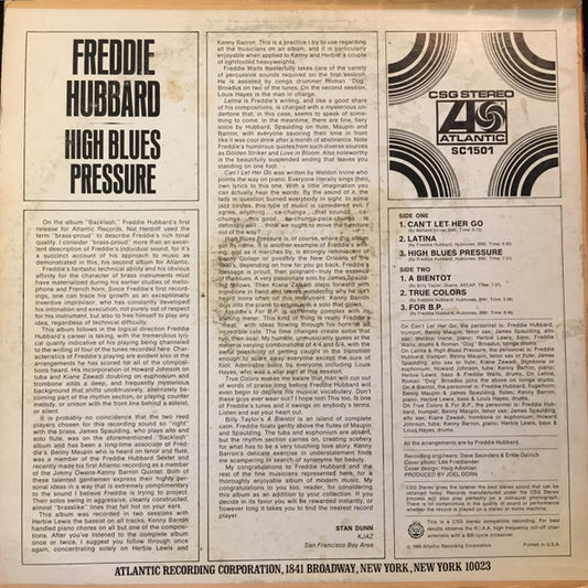 Freddie Hubbard : High Blues Pressure (LP, Album, MO )