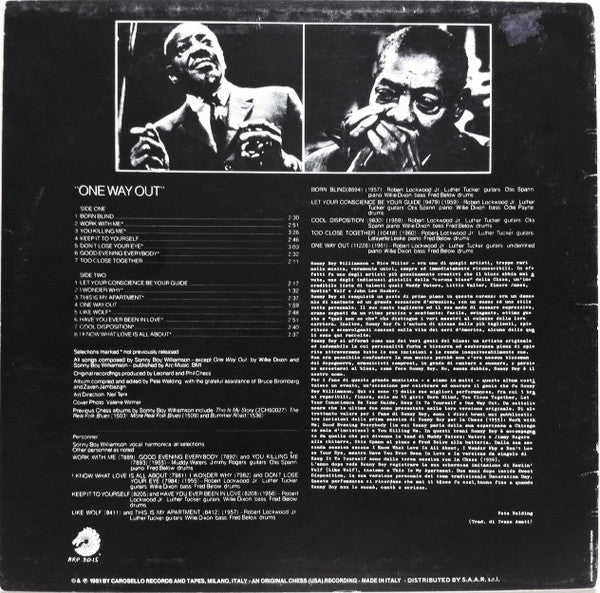 Sonny Boy Williamson (2) : One Way Out (LP, Comp)