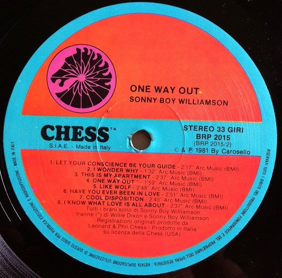 Sonny Boy Williamson (2) : One Way Out (LP, Comp)