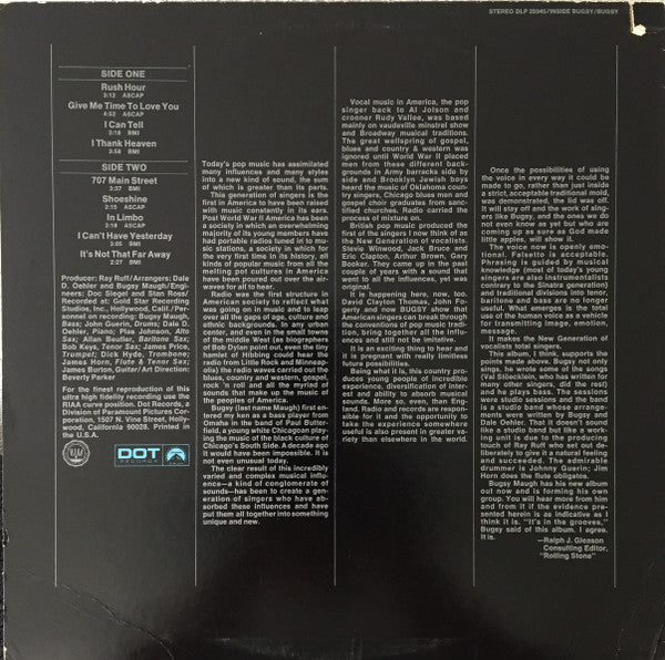 Bugsy* : Inside Bugsy (LP, Album, Mon)