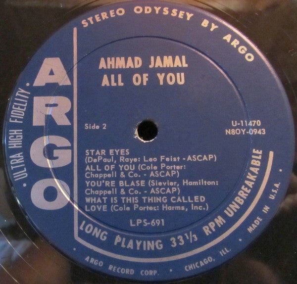Ahmad Jamal : All Of You (LP, Album)