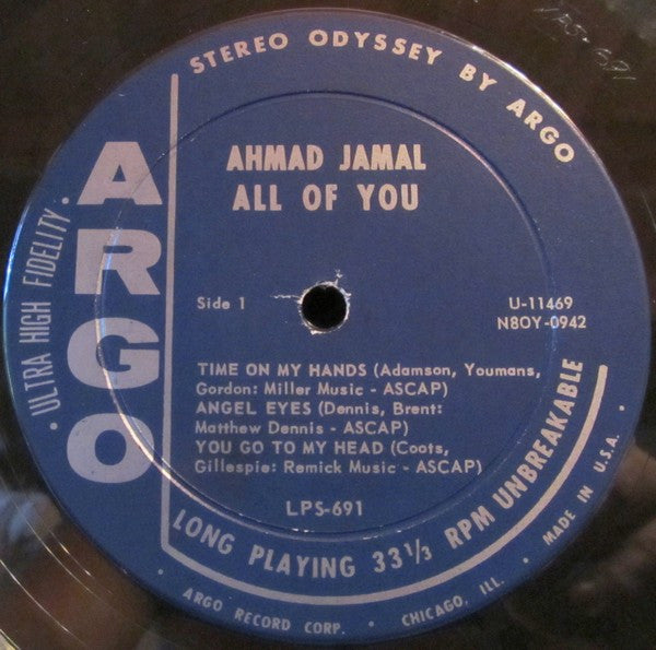 Ahmad Jamal : All Of You (LP, Album)