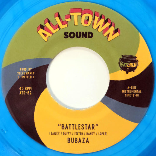 Bubaza : Battlestar / Countdown Dub (7", Single, Blu)