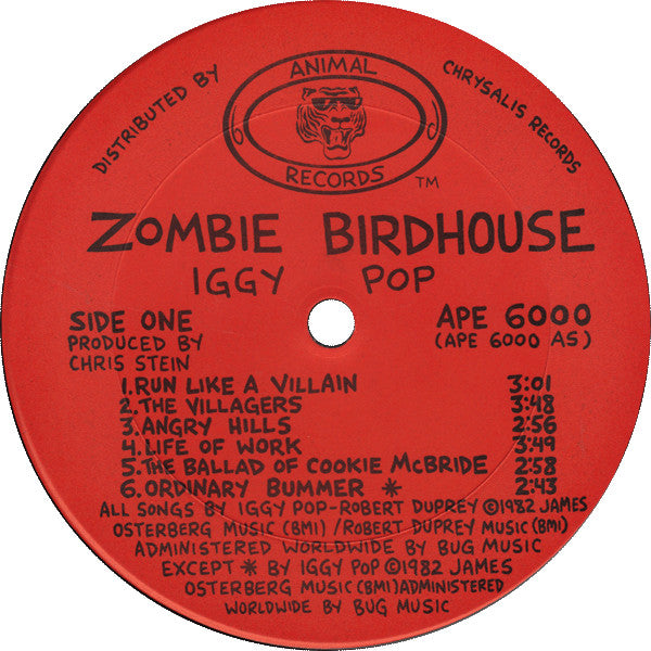 Iggy Pop : Zombie Birdhouse (LP, Album, Ter)