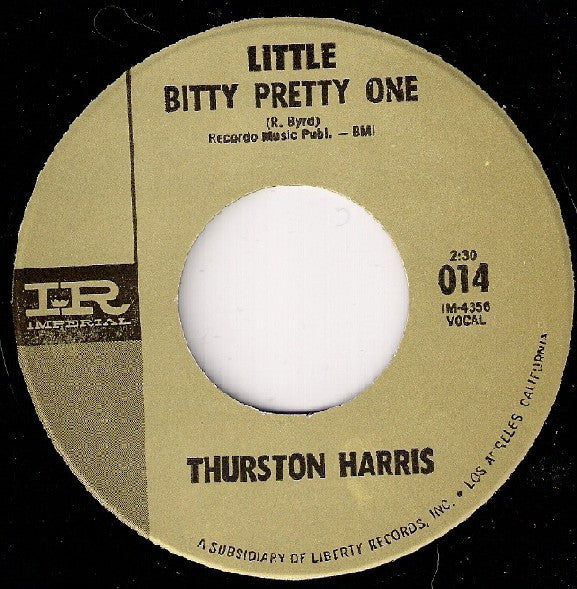 Thurston Harris : Little Bitty Pretty One / Over And Over (7", RE, Mon)