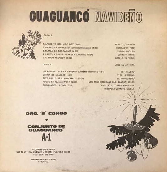 Pedro Espina Y Su Guaguanco : Guaguancó Navideño (LP)
