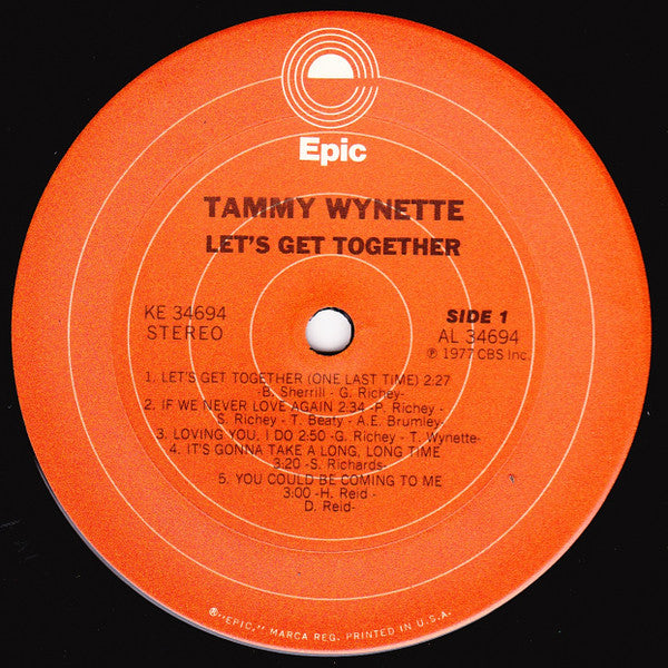 Tammy Wynette : Let's Get Together (LP, Album, Ter)
