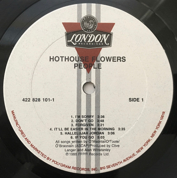 Hothouse Flowers : People (LP, Album)