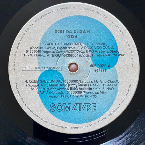 Xuxa : Xou Da Xuxa Seis (LP, Album, BMG)