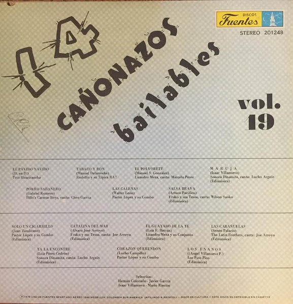 Various : 14 Cañonazos Bailables Vol. 19 (LP, Comp)